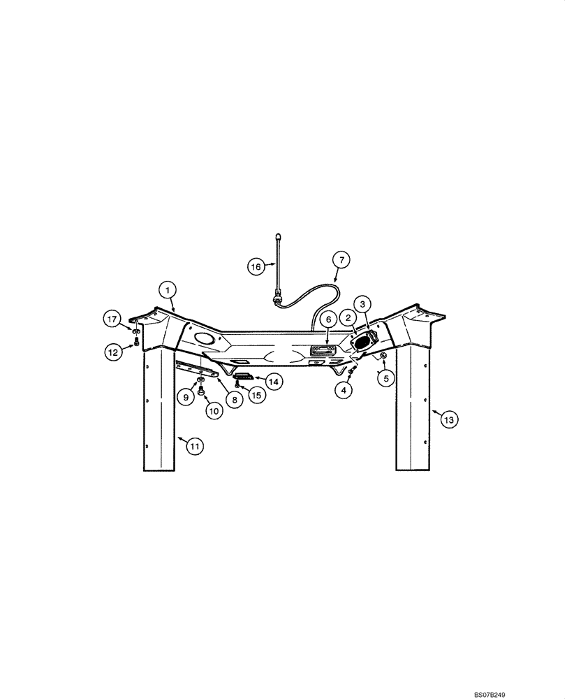 Схема запчастей Case 885 - (09.40[00]) - CAB - ROOF (CLOSED CAB) (09) - CHASSIS