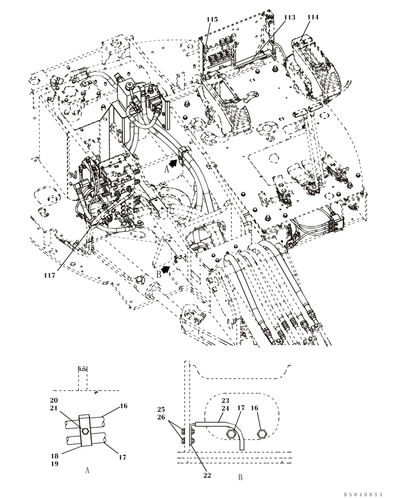 Схема запчастей Case CX80 - (08-51) - HYDRAULICS, AUXILIARY - MULTI-PURPOSE + 3 WAY VALVE (08) - HYDRAULICS