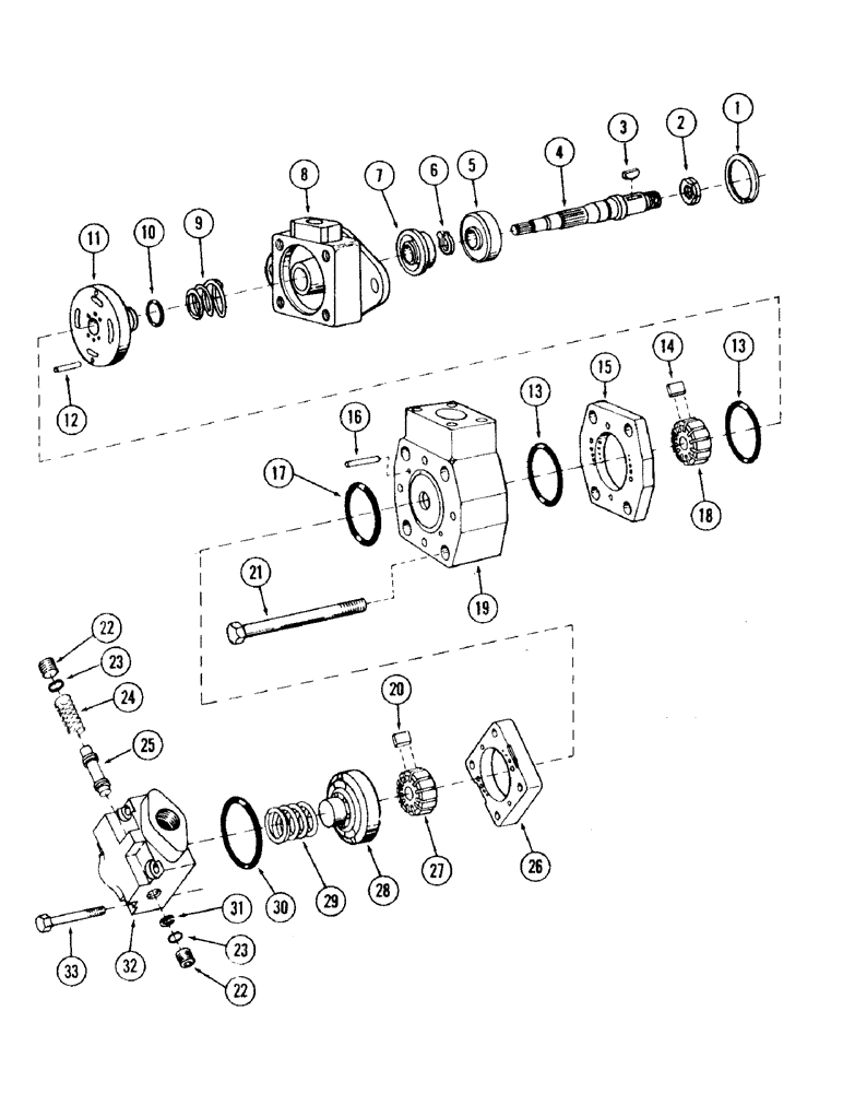 Схема запчастей Case 120 - (237) - TANDEM HYDRAULIC PUMP, USED FOR PILOT CONTROL SYSTEM AND COUNTERWEIGHT (35) - HYDRAULIC SYSTEMS