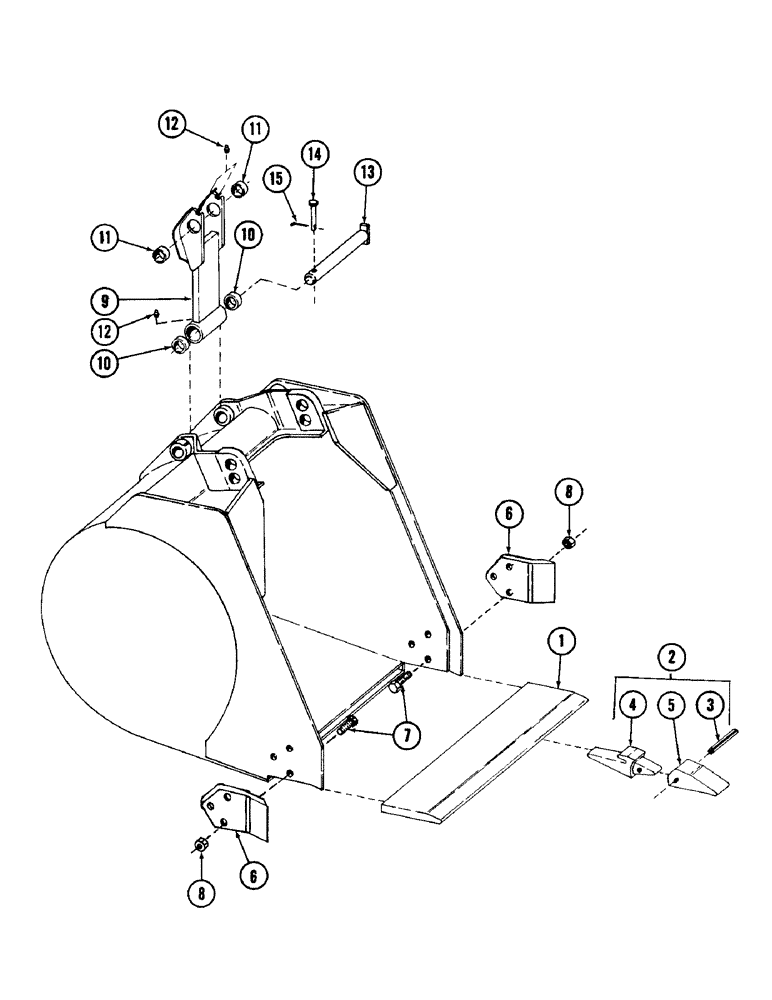 Схема запчастей Case 880 - (282) - BACKHOE BUCKETS (19) - BUCKETS