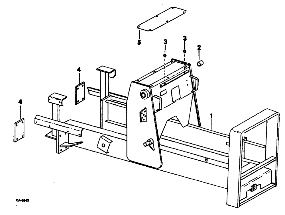 Схема запчастей Case 3400 - (063) - MAIN FRAME AND CONNECTIONS (39) - FRAMES AND BALLASTING