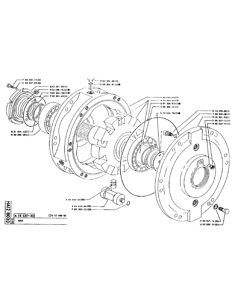 Схема запчастей Case 90CL - (076) - 1250 (03) - TRANSMISSION