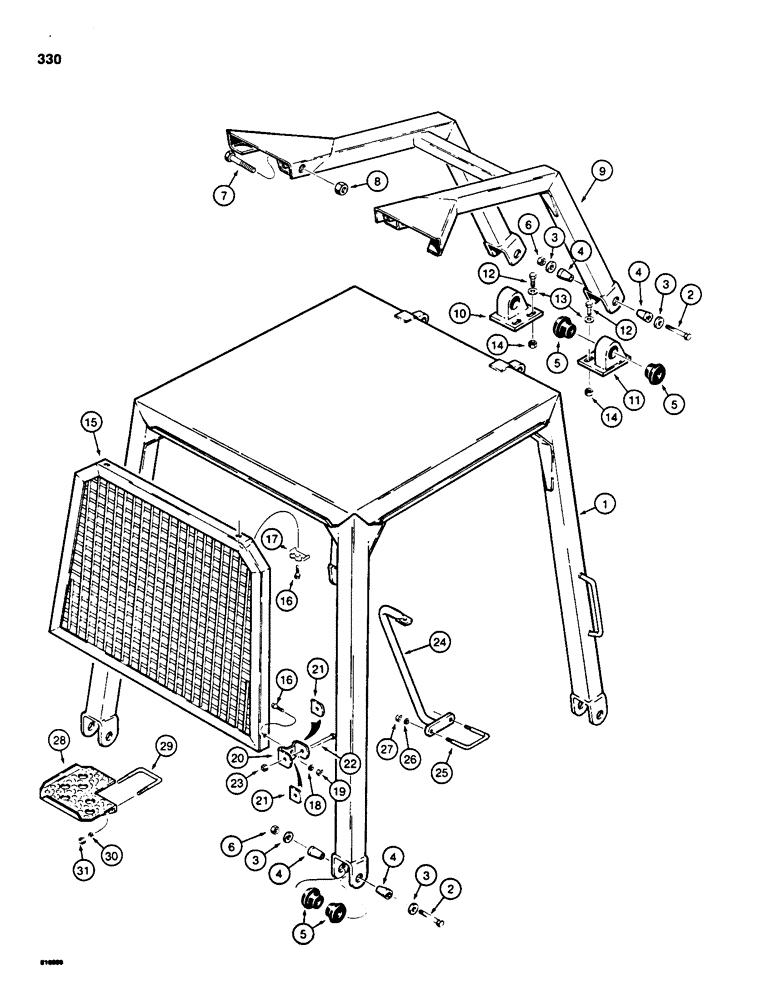 Схема запчастей Case 850C - (330) - ROLLOVER PROTECTION STRUCTURE AND BRUSH GUARDS (05) - UPPERSTRUCTURE CHASSIS