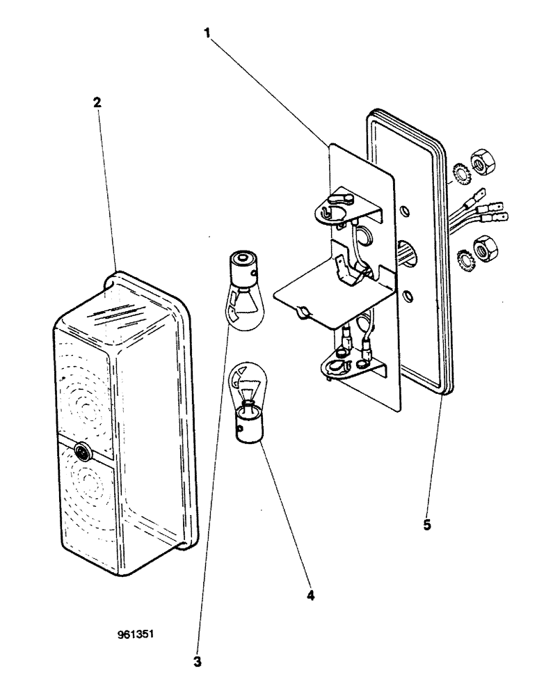 Схема запчастей Case 580G - (093A) - TRACTOR LAMPS - SIGNAL MARKER LAMPS STARTING FROM NO. 3.948.950 (04) - ELECTRICAL SYSTEMS