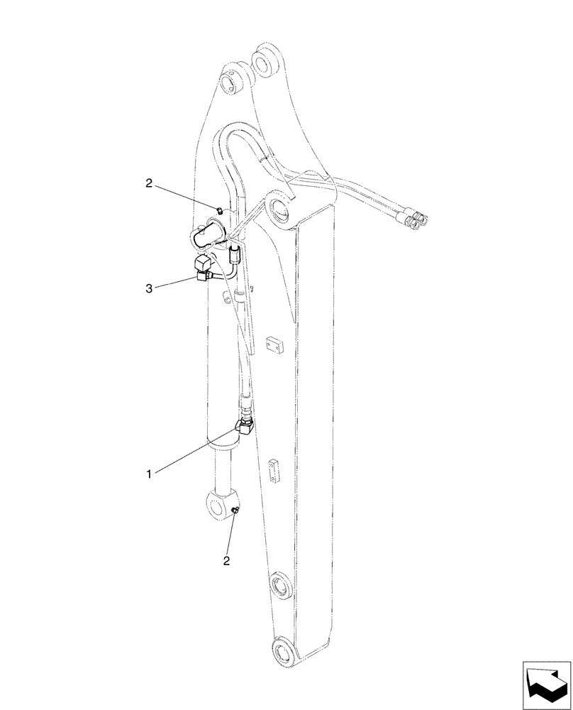 Схема запчастей Case CX50B - (03-010) - HYD LINES, CYLINDER, BUCKET (35) - HYDRAULIC SYSTEMS