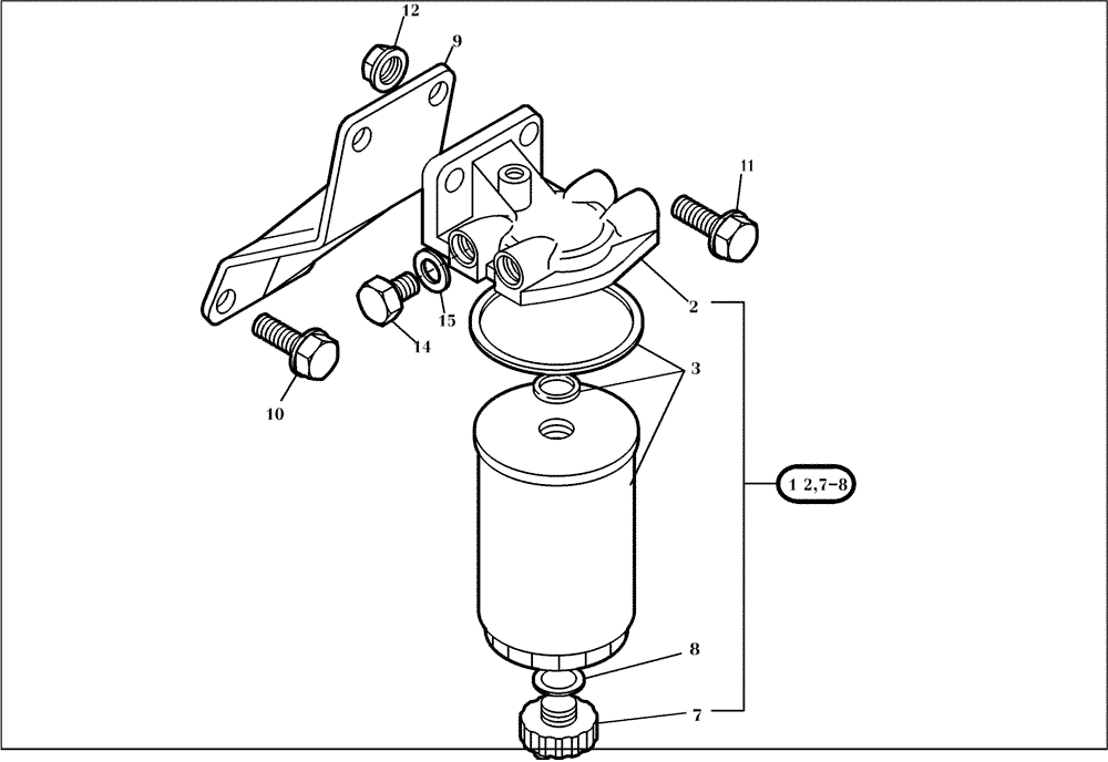 Схема запчастей Case 321D - (95.246[001]) - FUEL SYSTEM (S/N 591052-UP) No Description