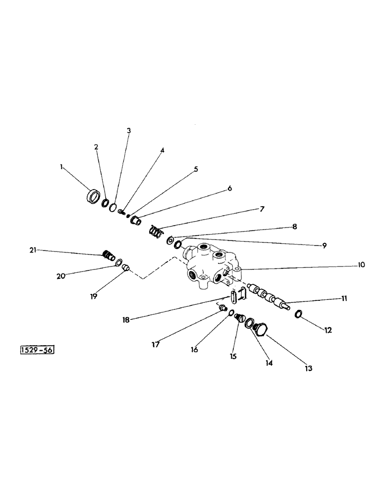 Схема запчастей Case 1529 - (100) - TILT CYLINDER VALVE 