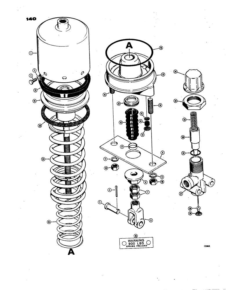 Схема запчастей Case W24B - (140) - BRAKE SYSTEM, L48127 SAFETY CHAMBER (07) - BRAKES