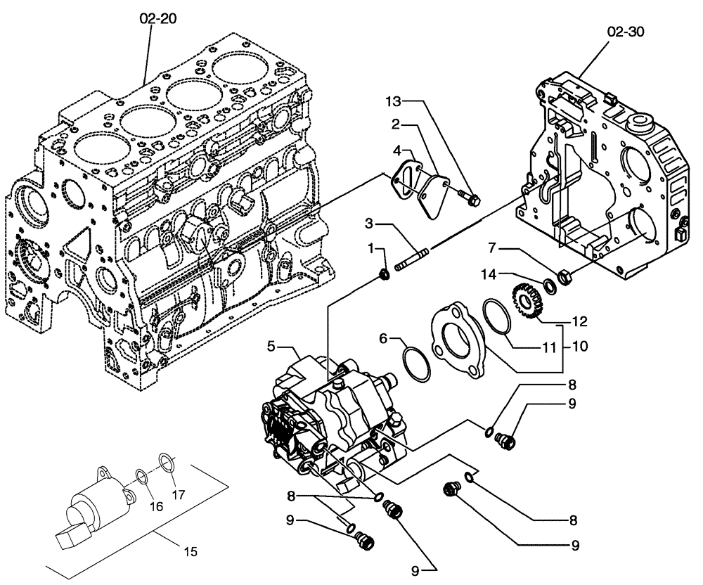 Схема запчастей Case 521E - (03-05) - FUEL INJECTION PUMP (03) - FUEL SYSTEM