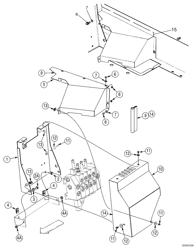Схема запчастей Case 570MXT - (09-12) - COVERS - HITCH CONTROL, THREE POINT (09) - CHASSIS/ATTACHMENTS
