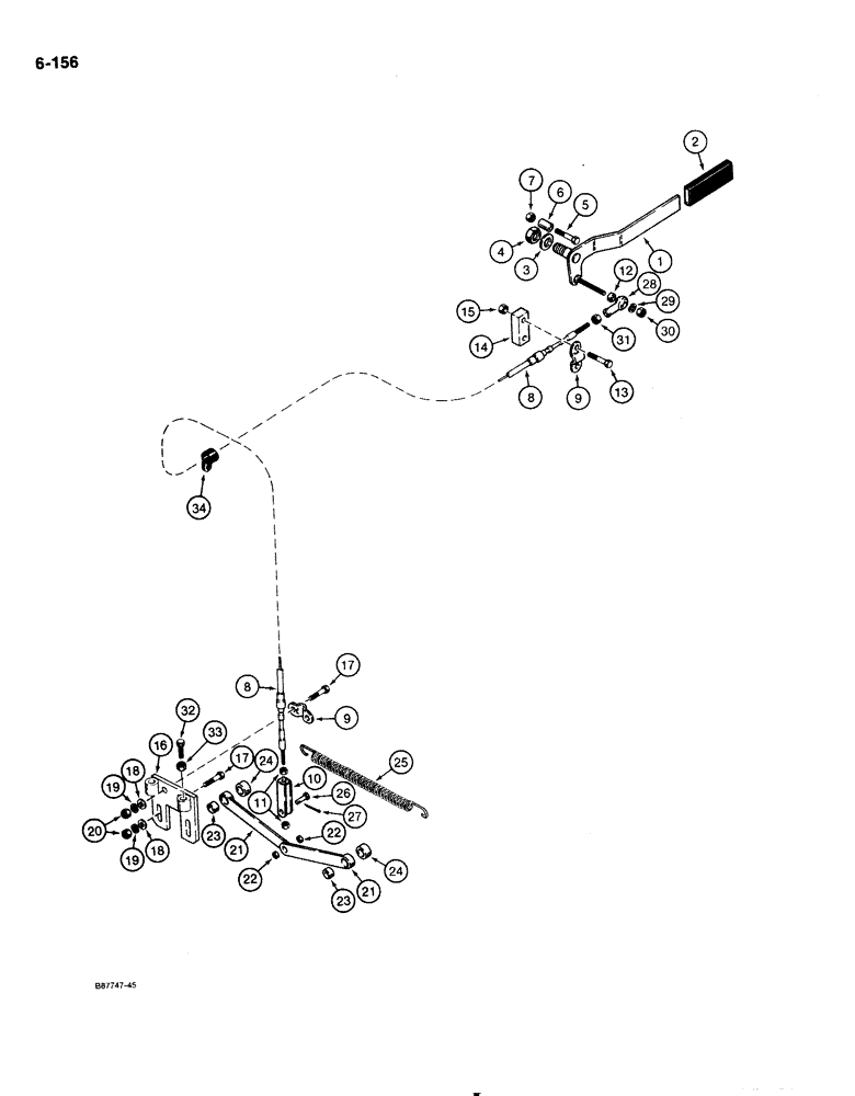 Схема запчастей Case 1818 - (6-156) - BELT TENSION CONTROLS (06) - POWER TRAIN
