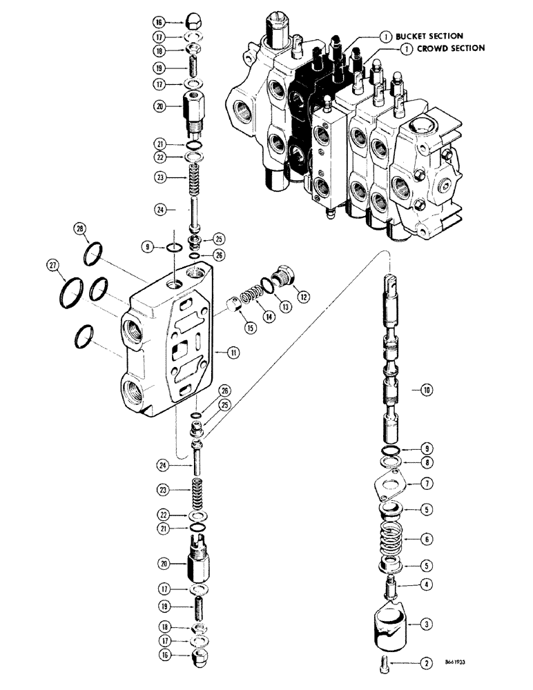 Схема запчастей Case 680CK - (244) - D40757 BACKHOE BUCKET AND CROWD SECTION (84) - BOOMS, DIPPERS & BUCKETS