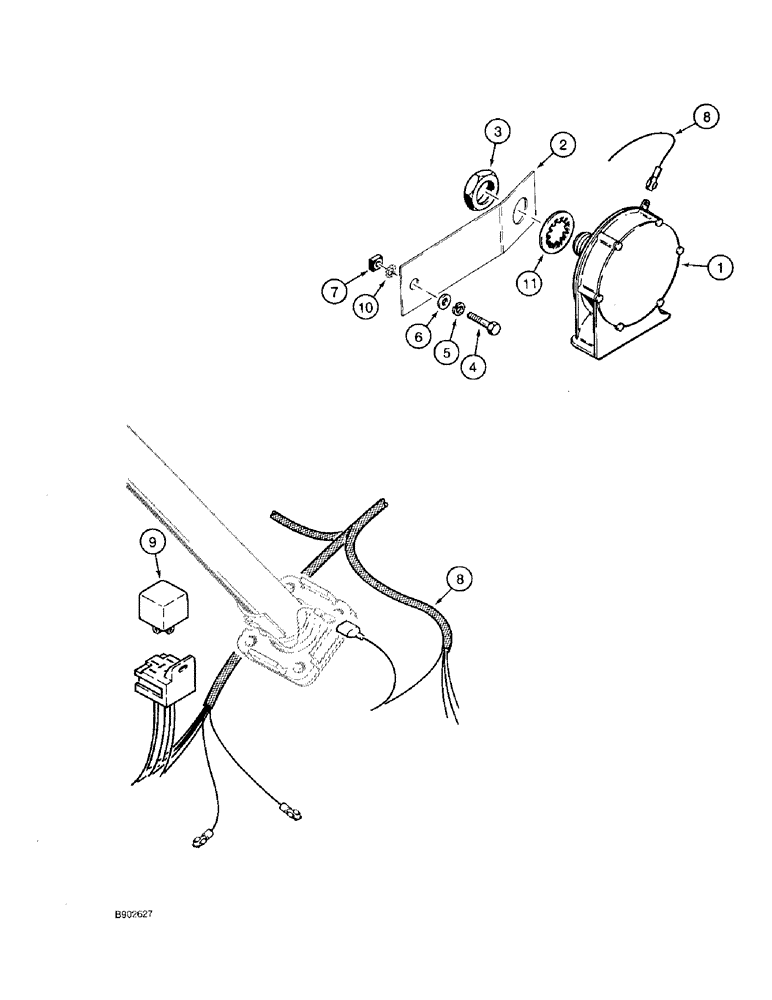 Схема запчастей Case 590 - (4-46) - HORN (04) - ELECTRICAL SYSTEMS