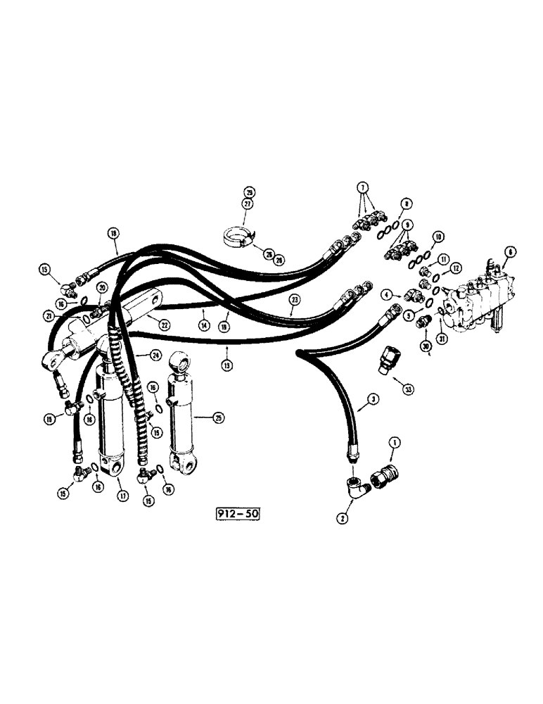 Схема запчастей Case 35 - (316) - 3 POINT HITCH (HYDRAULICS) 
