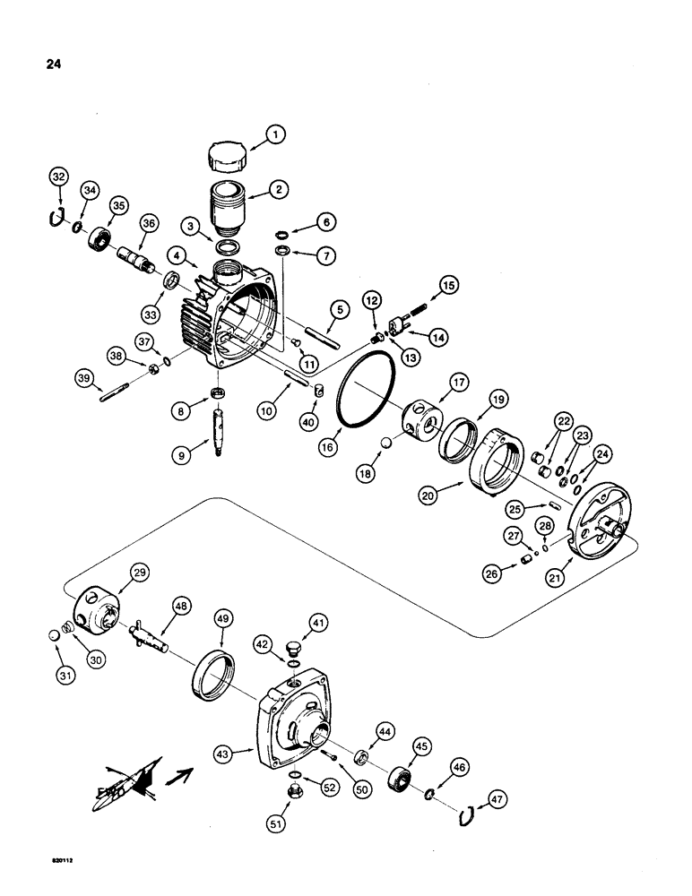 Схема запчастей Case TL200 - (24) - HYDROSTATIC TRANSMISSION 