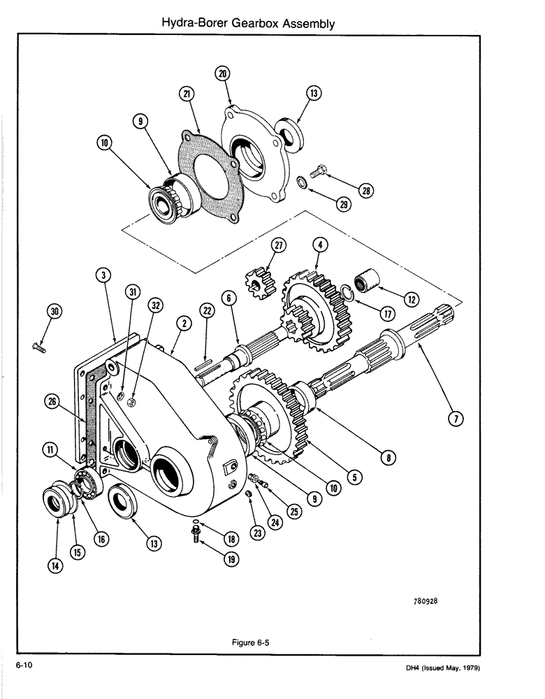 Схема запчастей Case DH4 - (6-10) - HYDRA-BORER GEARBOX ASSEMBLY (89) - TOOLS