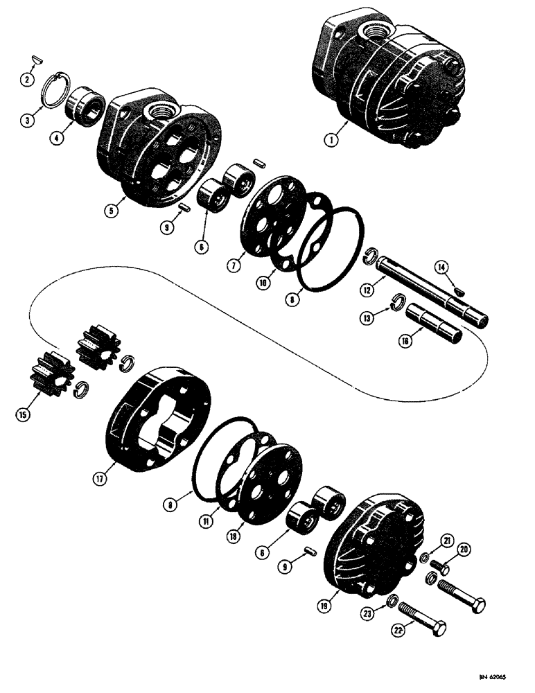 Схема запчастей Case 1150 - (060) - TORQUE CONVERTER PUMP (03) - TRANSMISSION