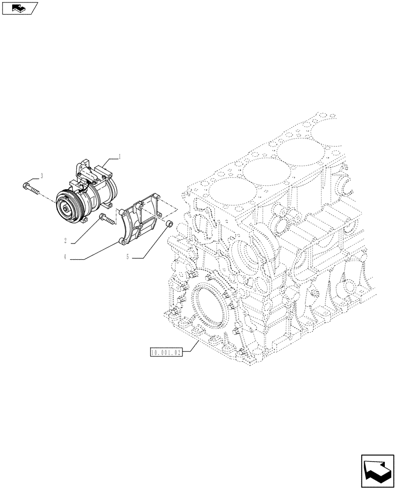 Схема запчастей Case F2CE9684C E017 - (50.200.01) - COMPRESSOR, AIRCOND. (504166236) (06) - ELECTRICAL SYSTEMS