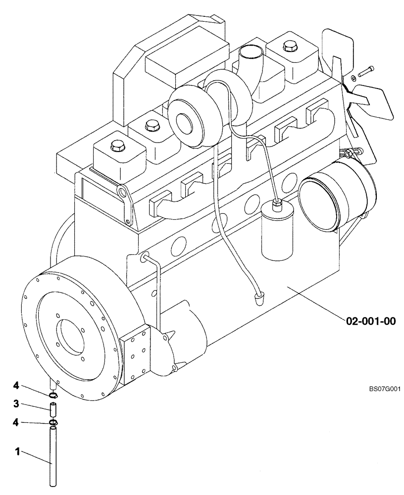 Схема запчастей Case SV212 - (02-001-01[01]) - ENGINE - VENTILATION (GROUP 107) (ND127533) (02) - ENGINE
