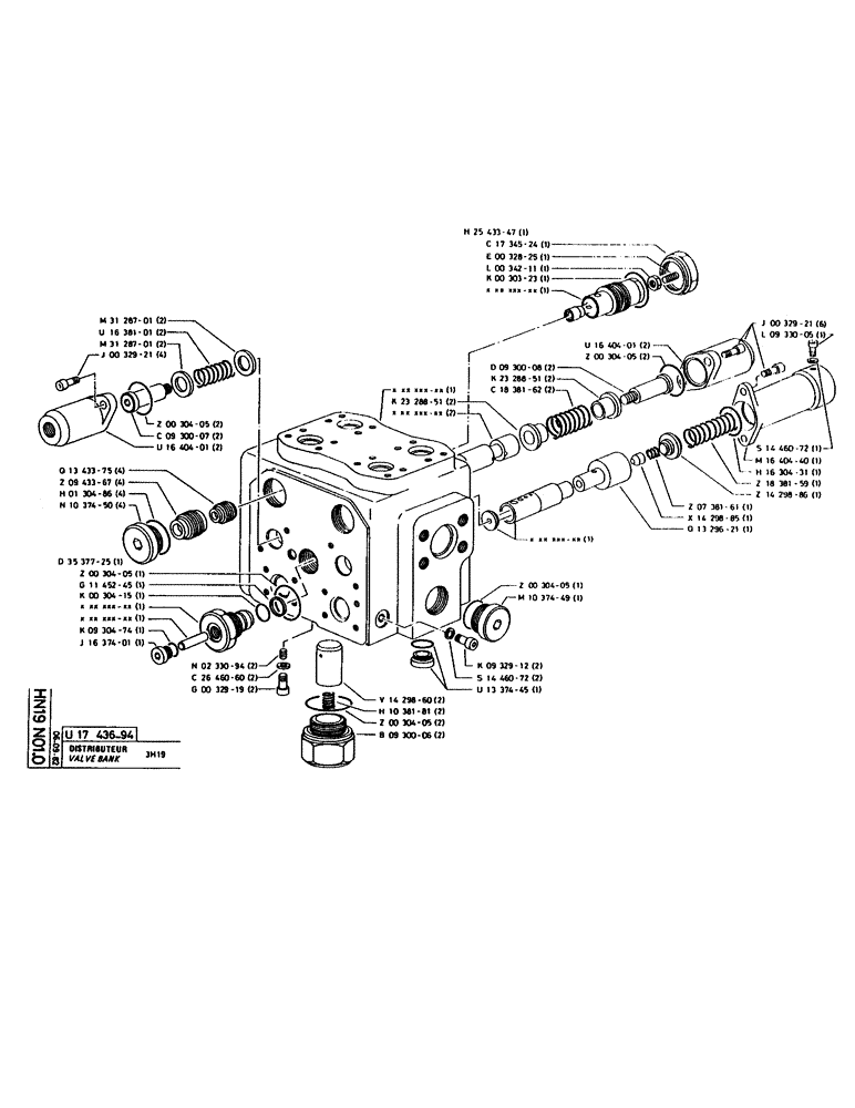 Схема запчастей Case 160CK - (209) - VALVE BANK (07) - HYDRAULIC SYSTEM