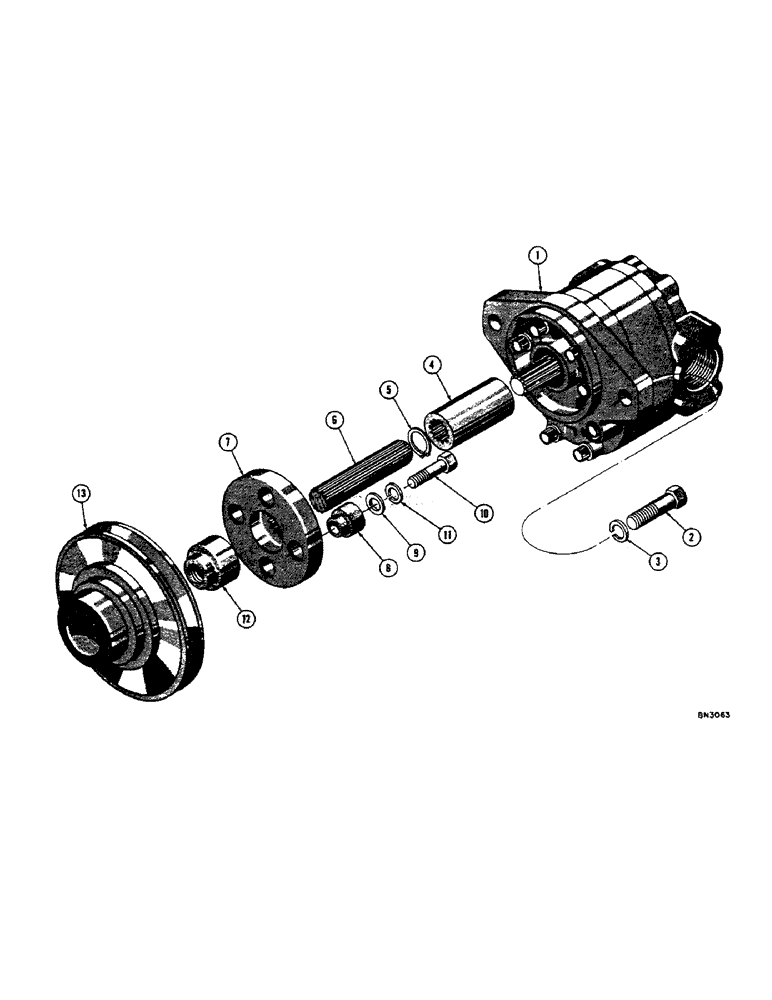 Схема запчастей Case 32 - (066) - PUMP DRIVE 