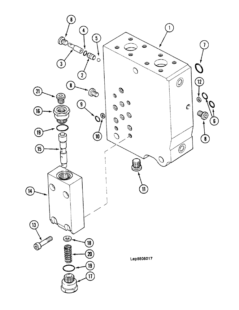 Схема запчастей Case 688C - (7-10) - DRIVE CONTROL VALVE (07.1) - UNDERCARRIAGE HYDRAULICS