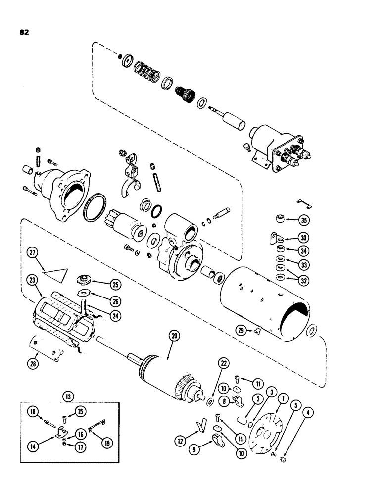 Схема запчастей Case 850C - (082) - L106562 STARTER (06) - ELECTRICAL SYSTEMS