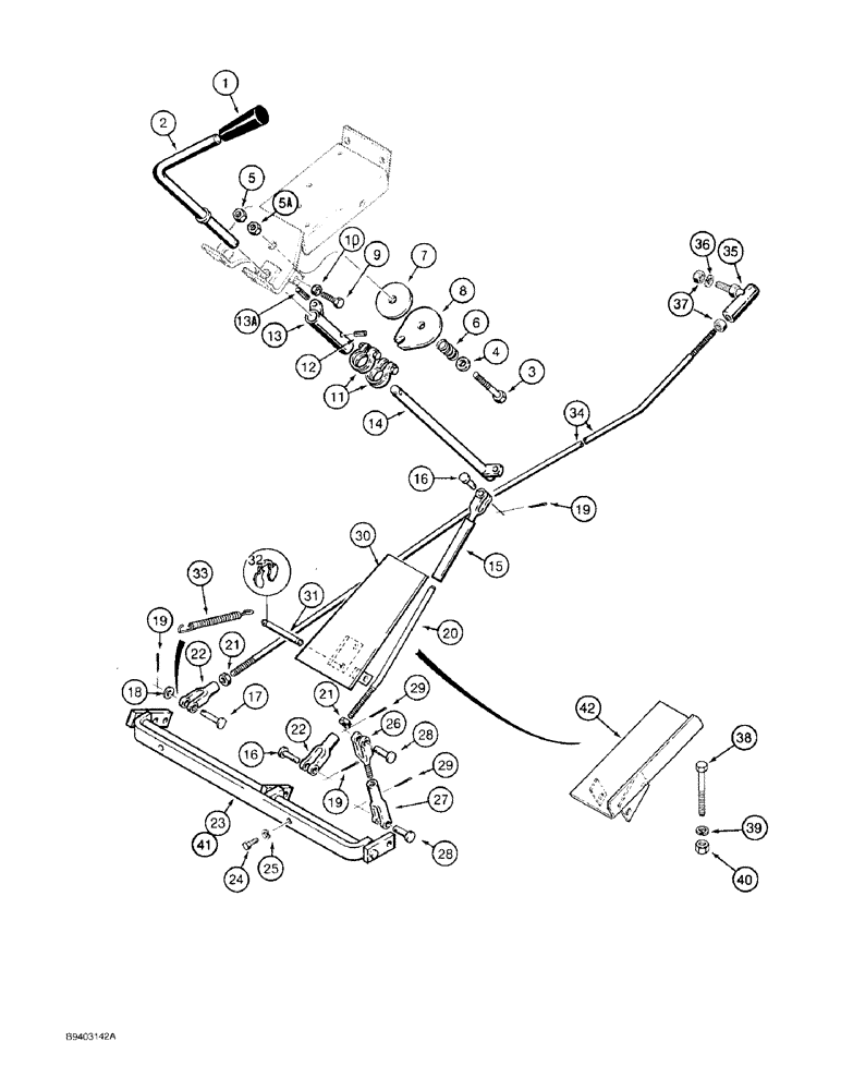 Схема запчастей Case 480F LL - (3-04) - THROTTLE CONTROL LINKAGE (03) - FUEL SYSTEM