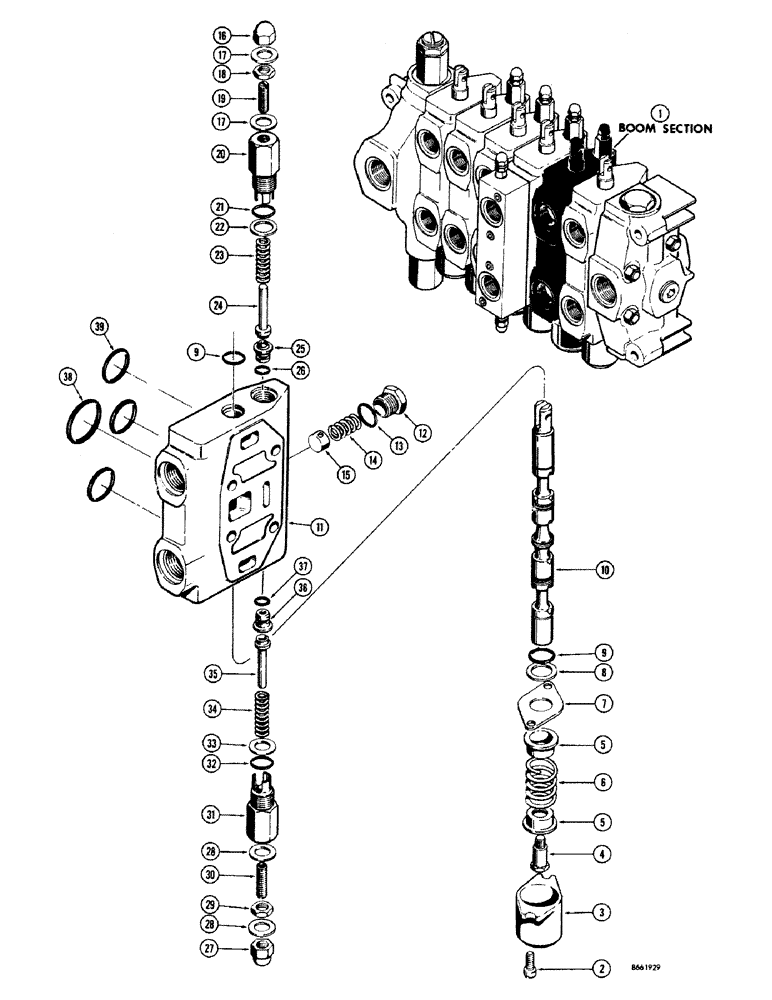 Схема запчастей Case 680CK - (248) - D40755 BACKHOE BOOM SECTION (84) - BOOMS, DIPPERS & BUCKETS
