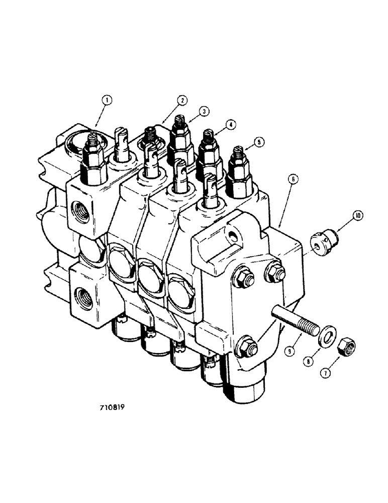 Схема запчастей Case 35 - (282) - D50560 BACKHOE CONTROL VALVE 