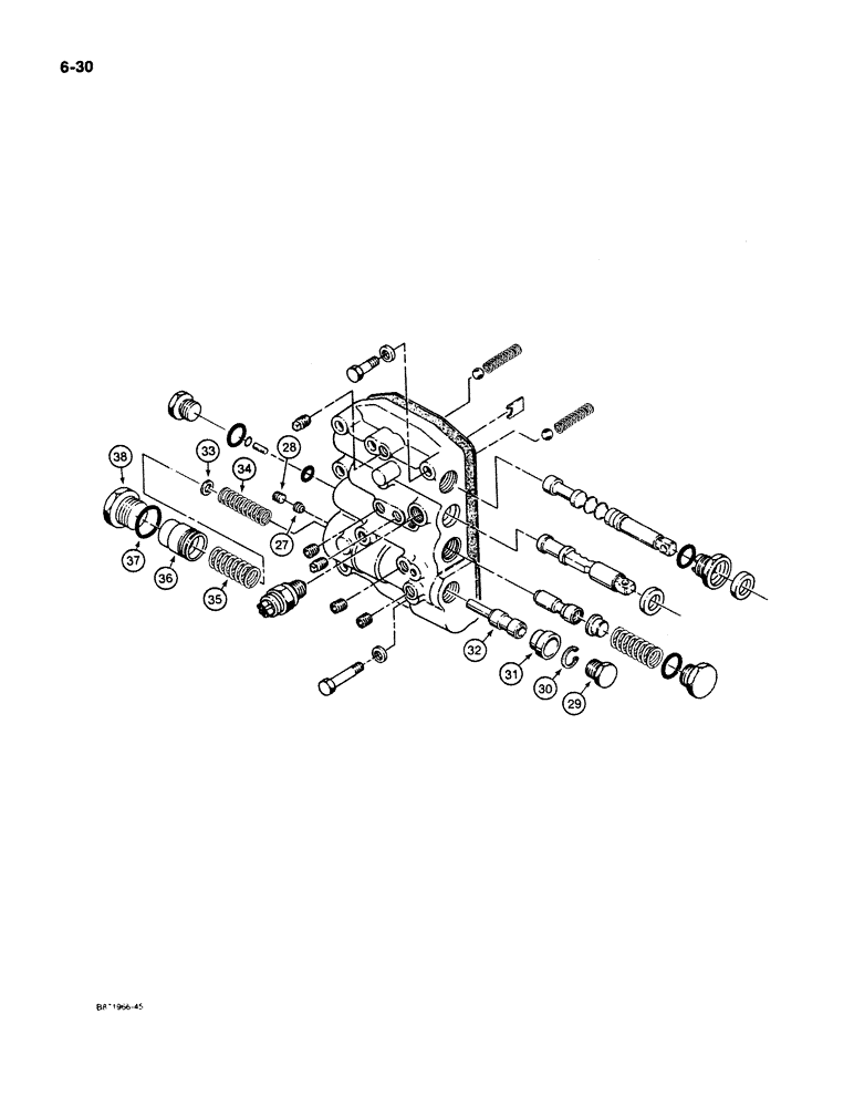 Схема запчастей Case W11B - (6-030) - FUNK TRANSMISSION, CONTROL VALVE (06) - POWER TRAIN