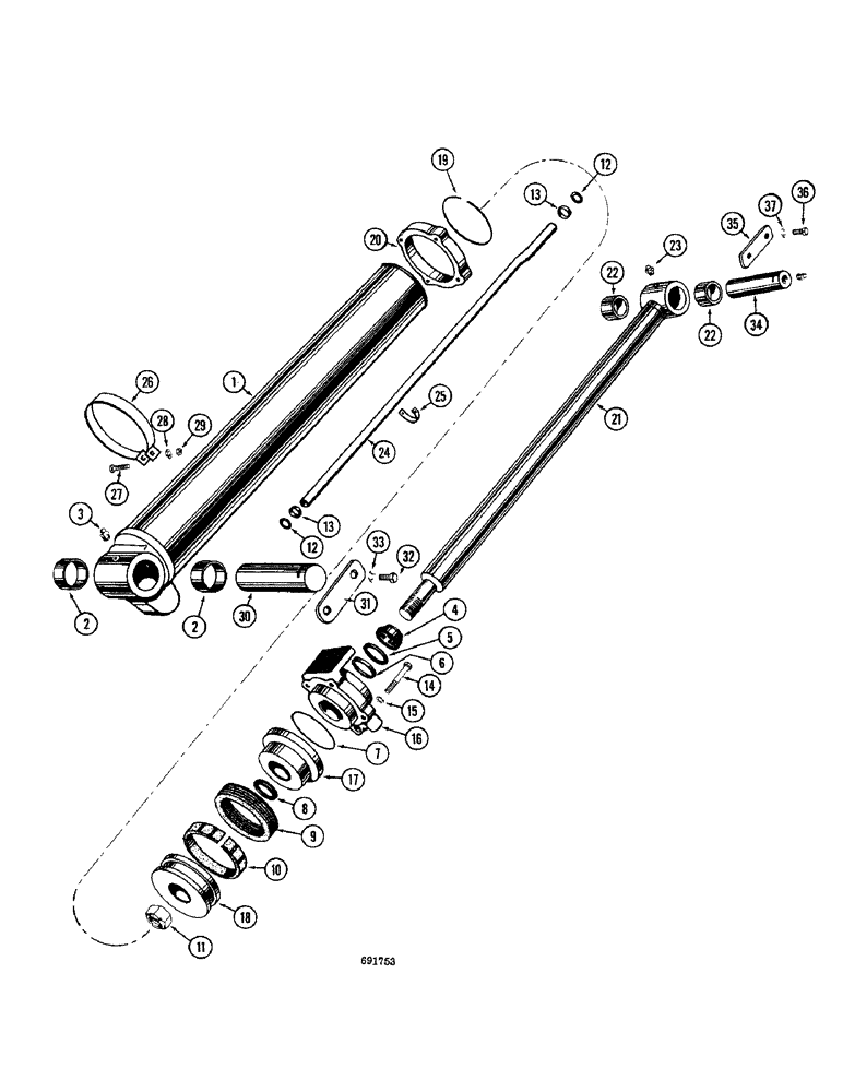 Схема запчастей Case W10B - (226) - A17882 AND A17883 LOADER LIFT CYLINDERS (08) - HYDRAULICS