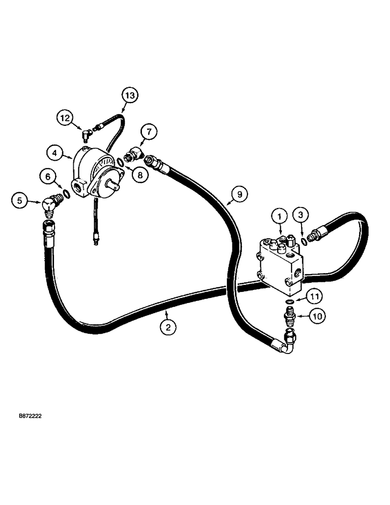 Схема запчастей Case TF300 - (6-04) - GROUND DRIVE HYDRAULIC CIRCUIT, SN P267418 THROUGH P.I.N. (06) - POWER TRAIN