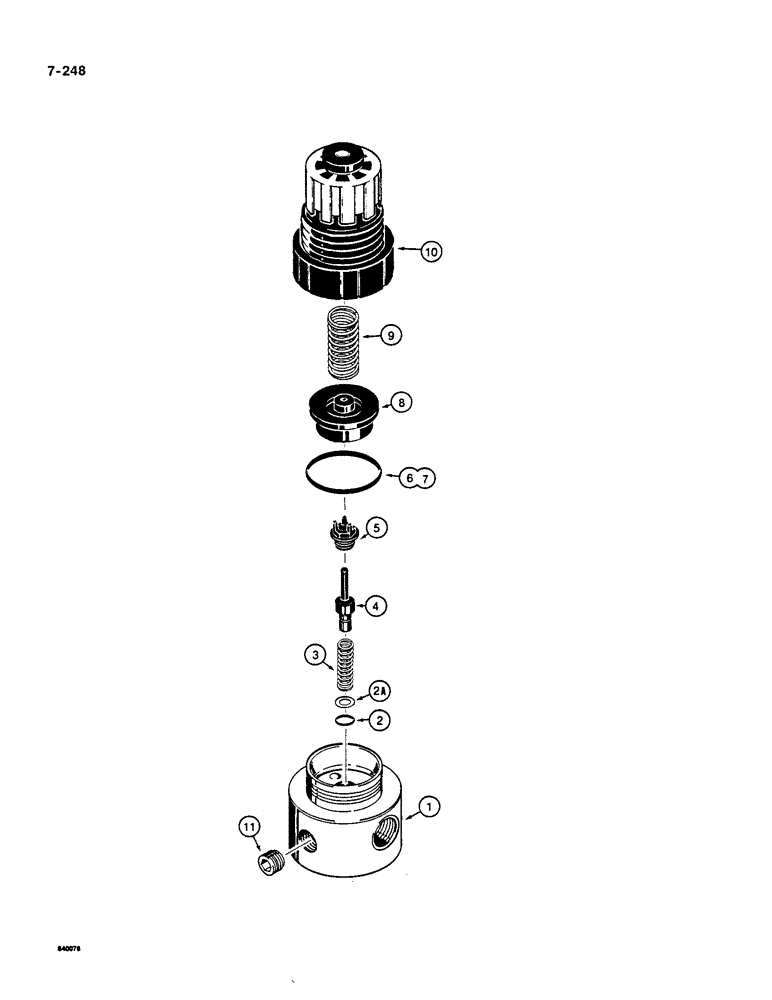Схема запчастей Case W36 - (7-248) - PRESSURE REDUCING BRAKE VALVE - L112300 (07) - BRAKES