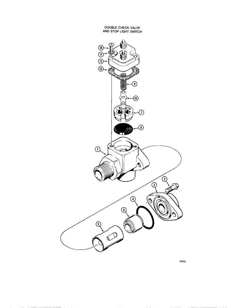 Схема запчастей Case W24B - (208[1]) - L48129 PRESSURE REGULATOR VALVE (08) - HYDRAULICS