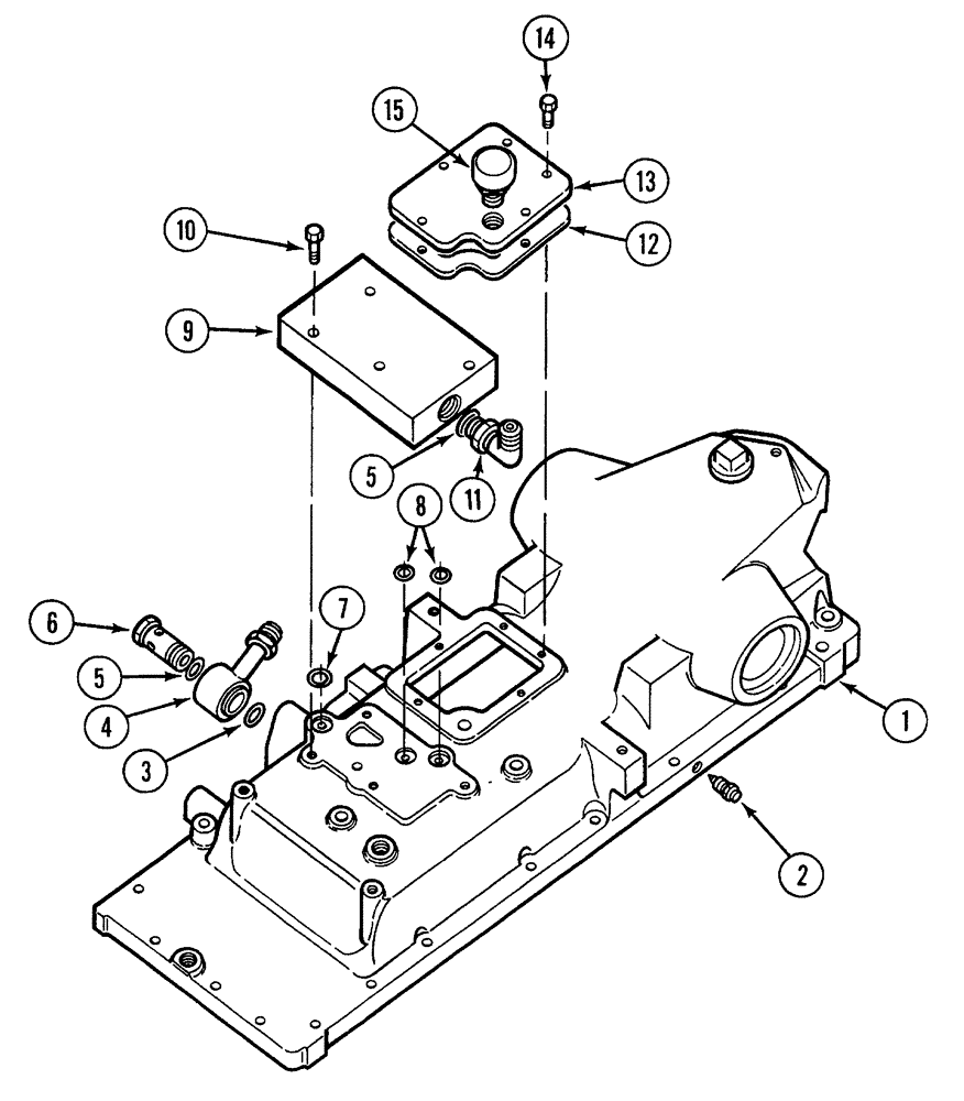 Схема запчастей Case 380B - (6-28) - REAR FRAME - TOP COVER CONNECTIONS (06) - POWER TRAIN