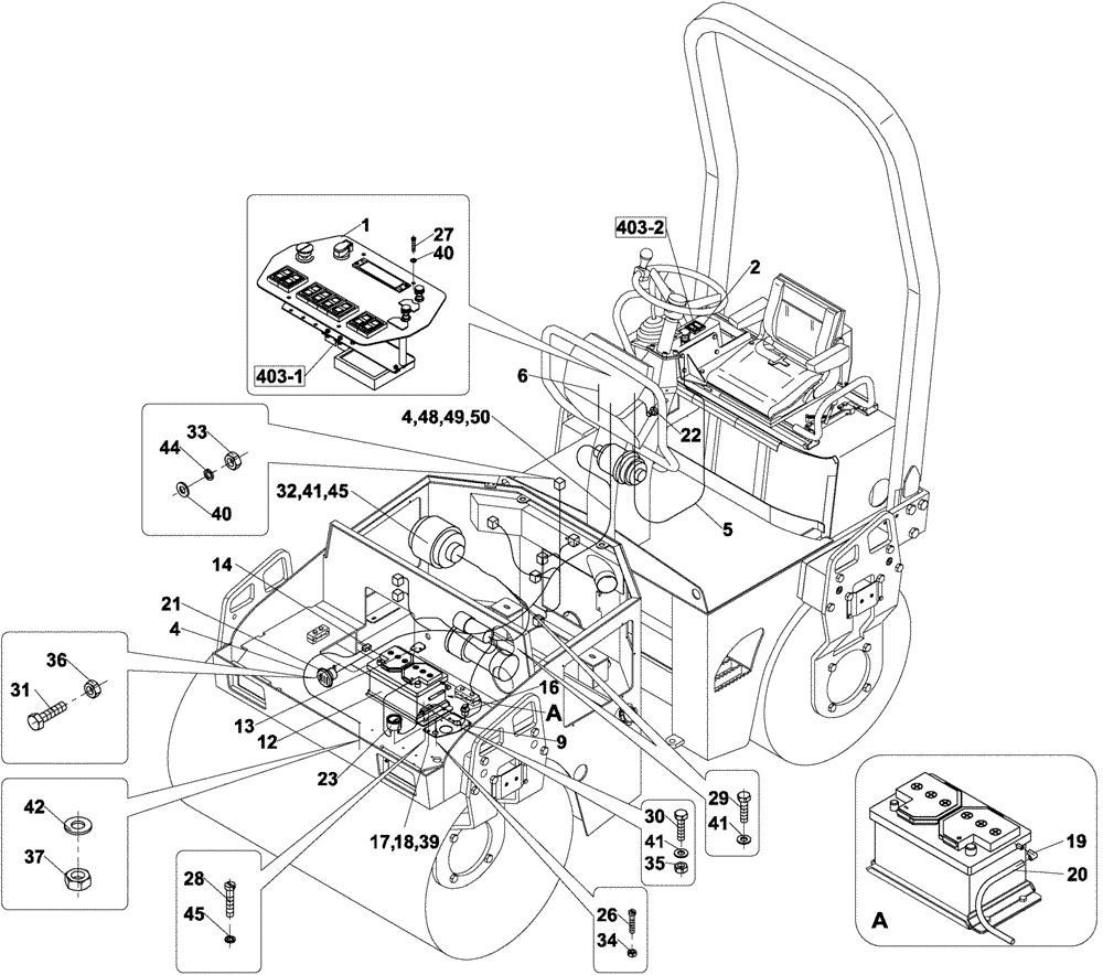 Схема запчастей Case DV204 - (04-403/124[02]) - ELECTRICAL CIRCUIT (06) - ELECTRICAL SYSTEMS