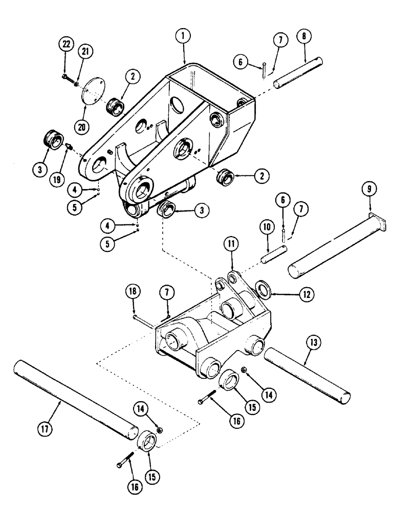 Схема запчастей Case 50 - (130) - WRIST-O-TWIST, (S/N 6279926 AND AFTER) (84) - BOOMS, DIPPERS & BUCKETS