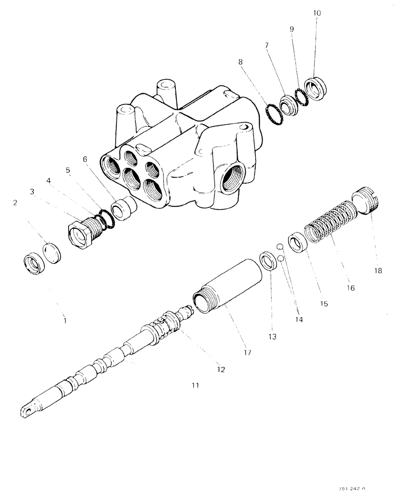 Схема запчастей Case 580F - (170) - LOADER CONTROL VALVE, LIFT SPOOL (35) - HYDRAULIC SYSTEMS