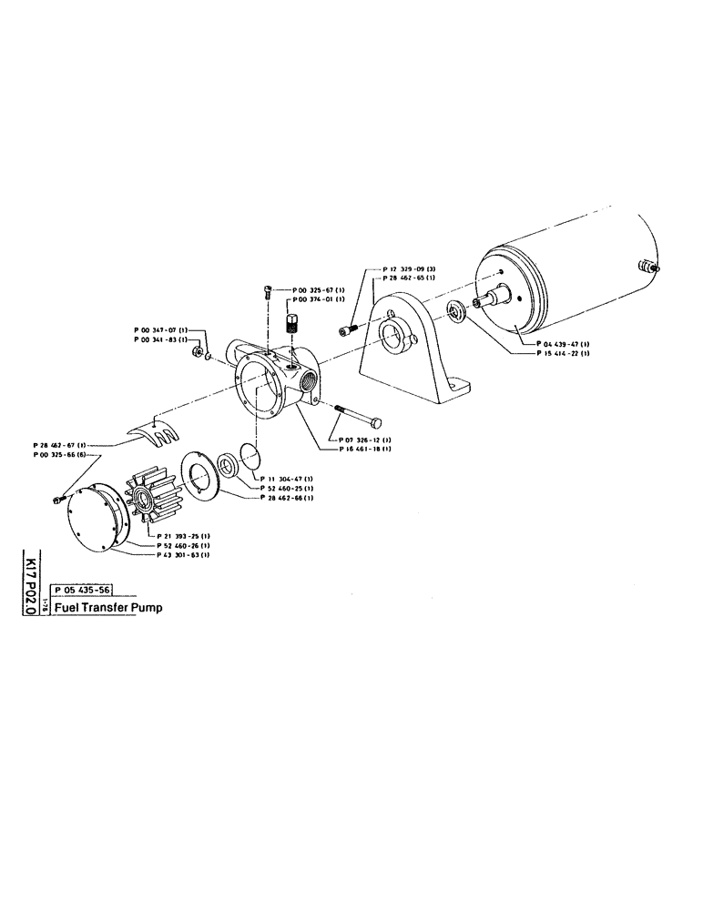 Схема запчастей Case 160CK - (81) - FUEL TRANSFER PUMP (02) - FUEL SYSTEM