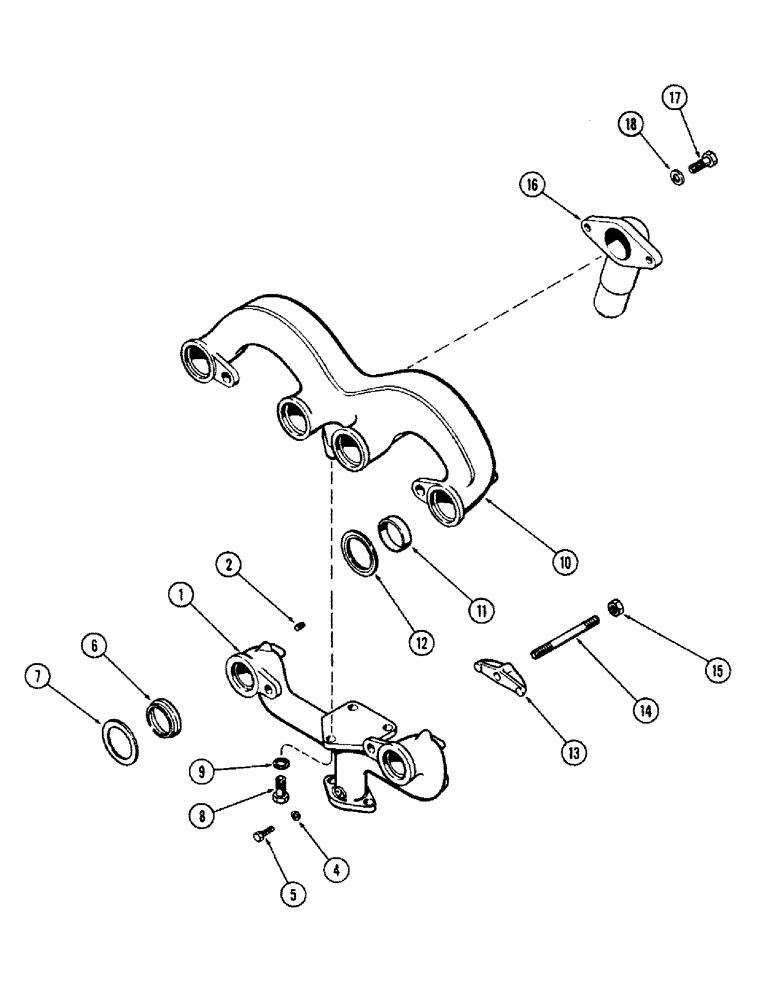 Схема запчастей Case 680CK - (038) - MANIFOLD, (251) SPARK IGNITION ENGINE (10) - ENGINE