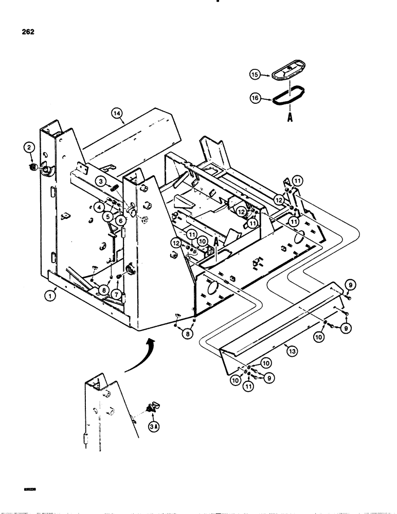 Схема запчастей Case 1845S - (262) - MAIN FRAME (39) - FRAMES AND BALLASTING