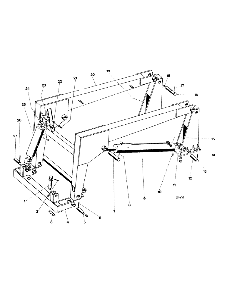 Схема запчастей Case 1529 - (014) - LIFT ARM 