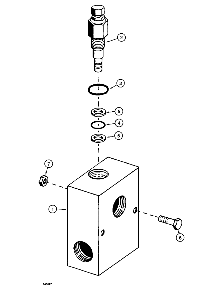 Схема запчастей Case 1187 - (242) - RELIEF VALVE, USED WITH ROTARY CUTTER (07) - HYDRAULIC SYSTEM