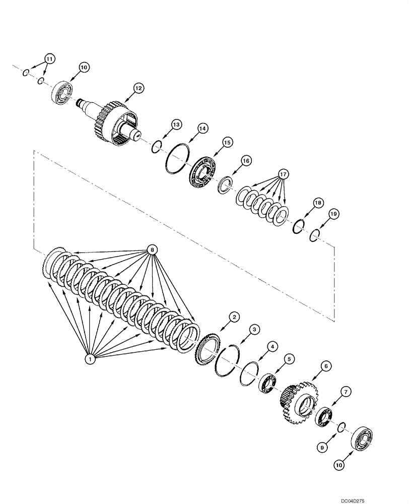 Схема запчастей Case 865 - (06.10[00]) - TRANSMISSION - 3RD SPEED AXLE (06) - POWER TRAIN