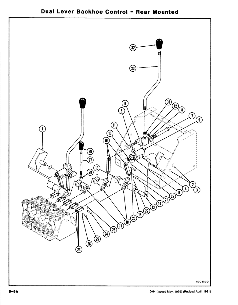 Схема запчастей Case DH4 - (5-09A) - DUAL LEVER BACKHOE CONTROL - REAR MOUNTED (89) - TOOLS