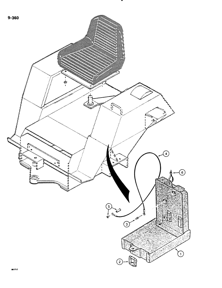 Схема запчастей Case DH4B - (9-360) - MANUAL BOX AND MOUNTING (09) - CHASSIS/ATTACHMENTS