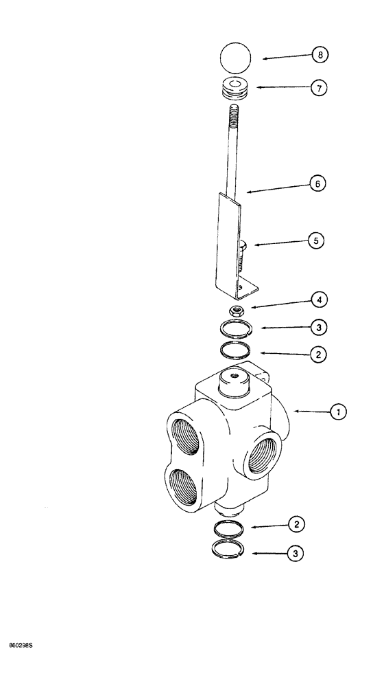 Схема запчастей Case 760 - (08-132) - HYDRA-BORER AND BACKHOE SELECTOR VALVE (35) - HYDRAULIC SYSTEMS