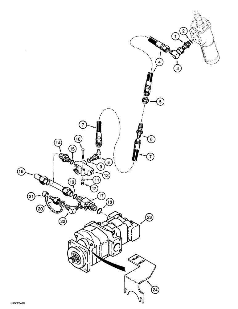 Схема запчастей Case 721B - (5-06) - STEERING HYDRAULIC CIRCUIT, STEERING CONTROL VALVE TO PUMP (05) - STEERING