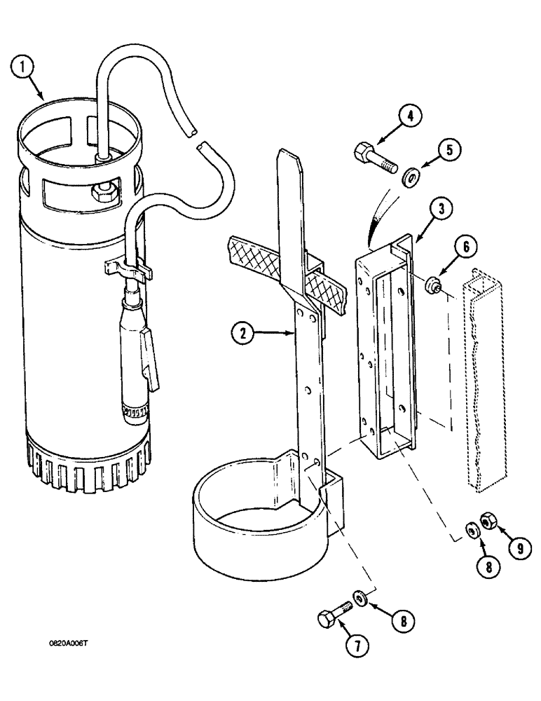 Схема запчастей Case 1088 - (9D-28) - FIRE EXTINGUISHER, P.I.N. FROM 19801 TO XXXXX (09) - CHASSIS/ATTACHMENTS